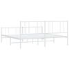 vidaXL Metal Bed Frame without Mattress with Footboard White 183x213cm