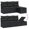 vidaXL 8 Piece Garden Sofa Set with Cushions Beige Poly Rattan