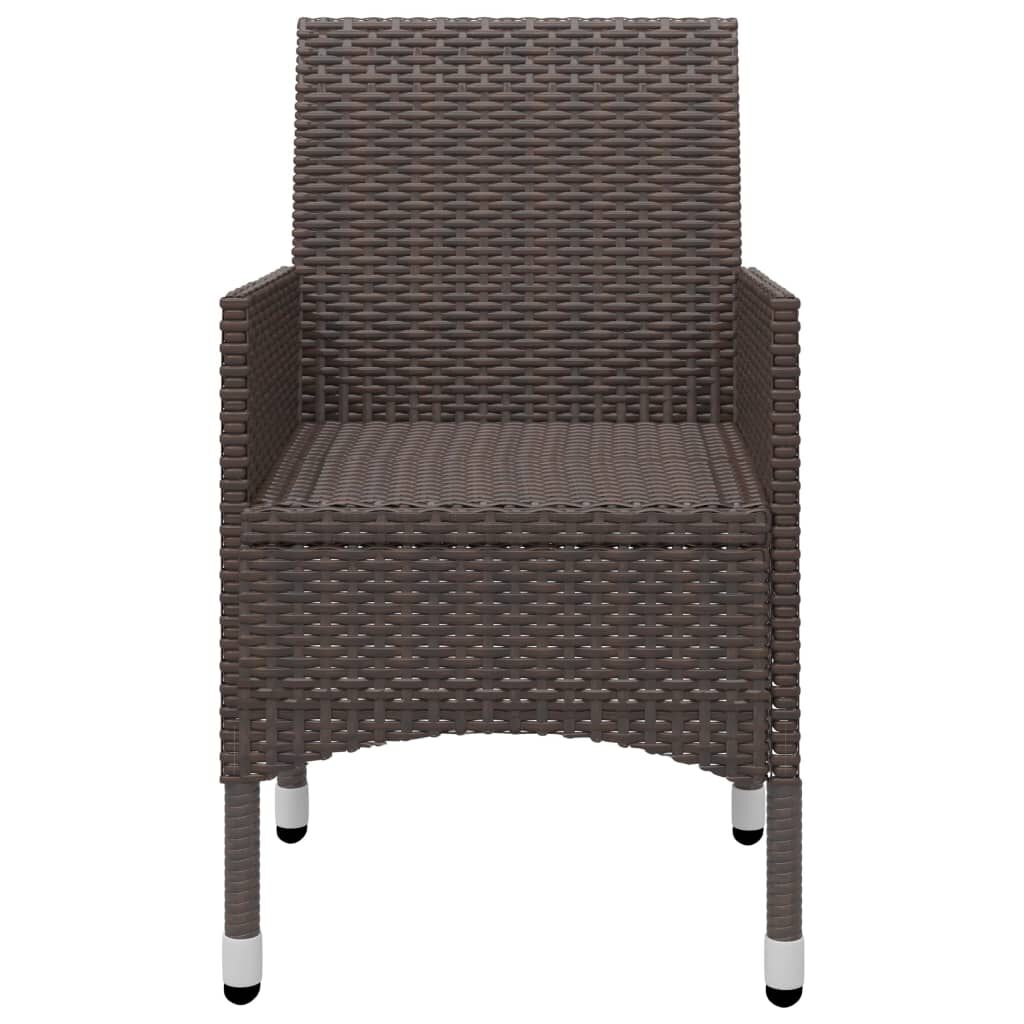 vidaXL 7 Piece Garden Dining Set Brown