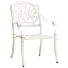 vidaXL 3 Piece Bistro Set Cast Aluminium White