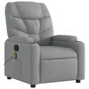 vidaXL Massage Recliner Chair Light Grey Fabric