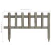 vidaXL Lawn Edgings 10 pcs Firwood 4.4 m