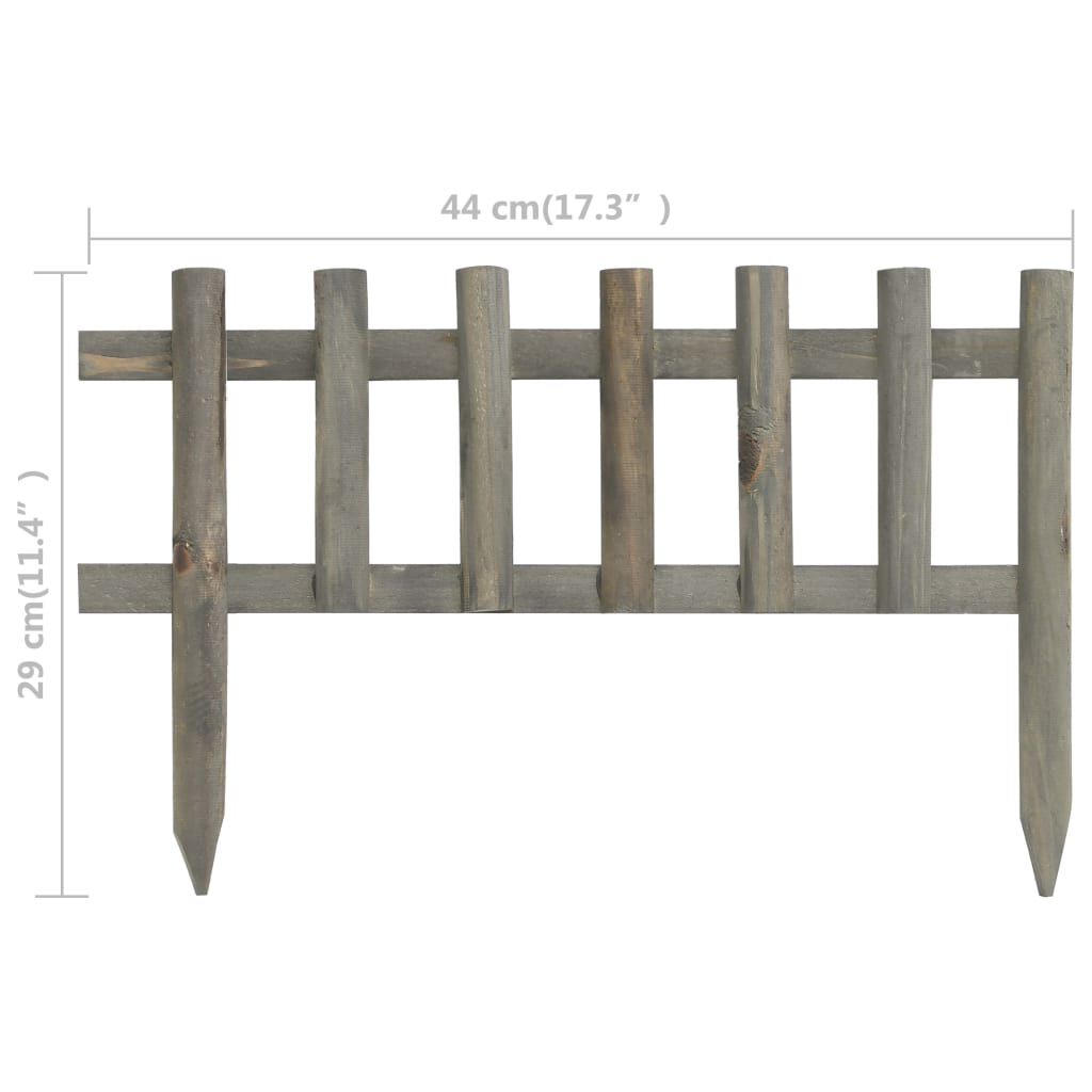 vidaXL Lawn Edgings 10 pcs Firwood 4.4 m