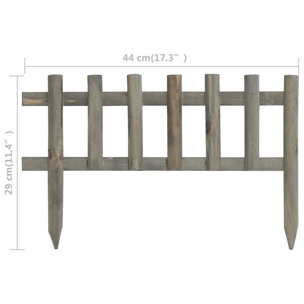 vidaXL Lawn Edgings 10 pcs Firwood 4.4 m