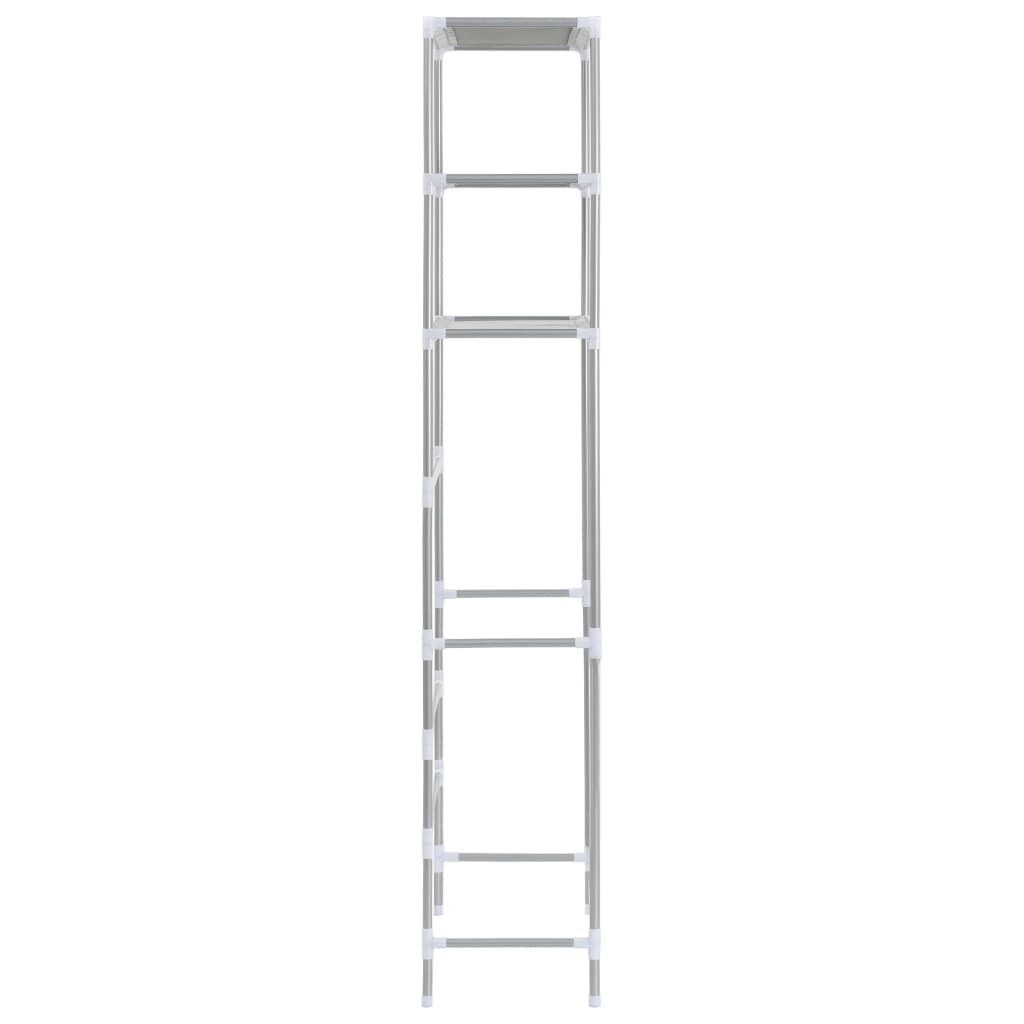 vidaXL 3-Tier Storage Rack over Toilet Silver 53x28x169 cm