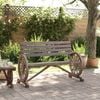 vidaXL Garden Bench 2-Seater Solid Wood Fir