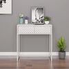 vidaXL Console Table White 72x35x75 cm Steel