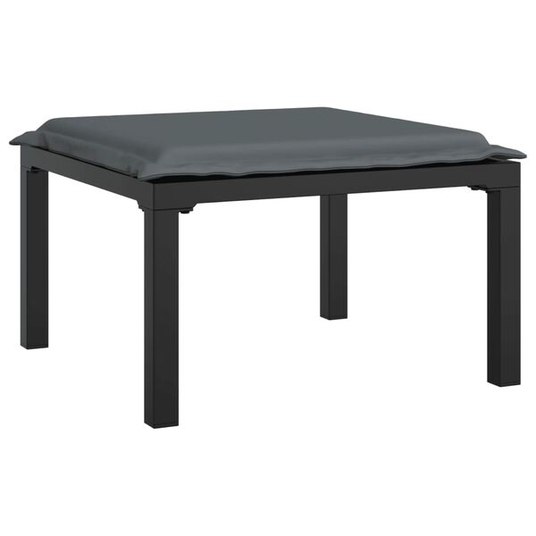 vidaXL 6 Piece Garden Lounge Set Black and Grey Poly Rattan