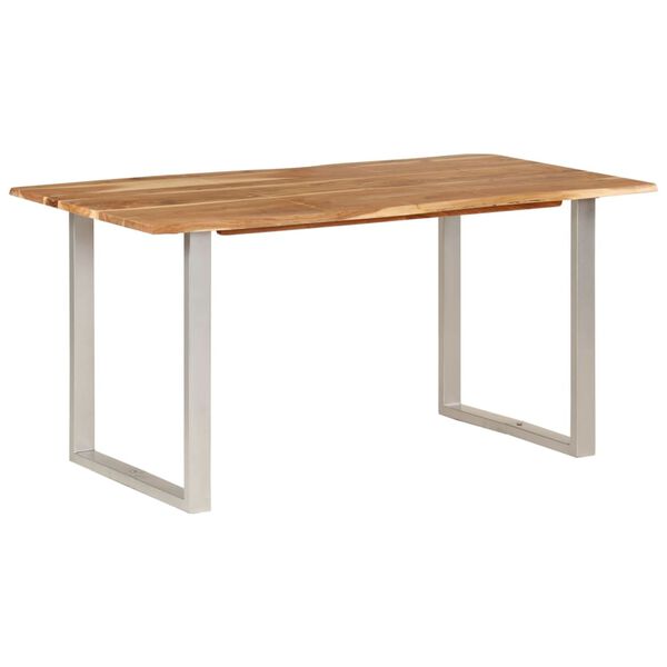 vidaXL Dining Table 154x80x76 cm Solid Acacia Wood