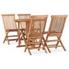 vidaXL Outdoor Dining Set | Teak | Solid Teak Wood | Standard | Foldable