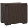vidaXL Ottoman with Cushion Brown 40x30x40 cm Poly Rattan