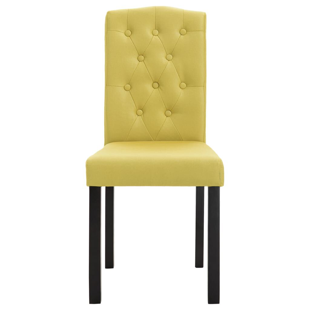 vidaXL Dining Chairs 2 pcs Green Fabric