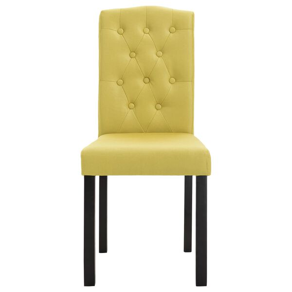 vidaXL Dining Chairs 2 pcs Green Fabric