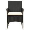 vidaXL Garden Chairs with Cushions 2 pcs Poly Rattan Black