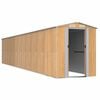 vidaXL Garden Shed Light Brown 192x1021x223 cm Galvanised Steel