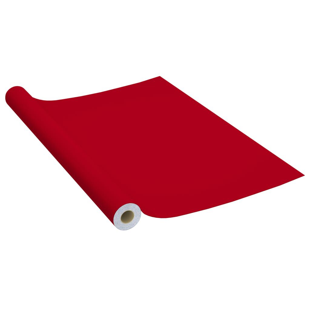 vidaXL Self-adhesive Furniture Film Red 500x90 cm PVC