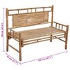 vidaXL Garden Bench with Cushion 120 cm Bamboo