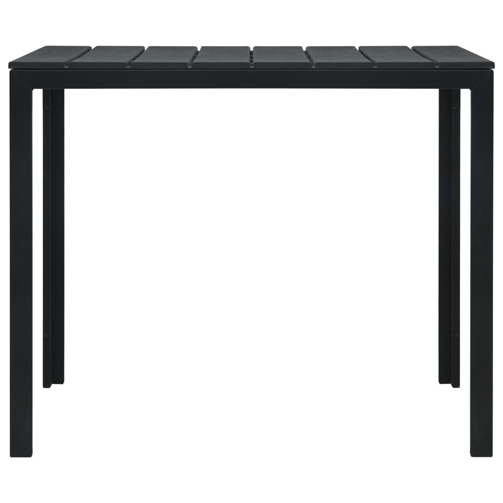 vidaXL Coffee Table Black 78x78x74 cm HDPE Wood Look