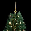 vidaXL Artificial Hinged Christmas Tree 300 LEDs & Ball Set 180 cm