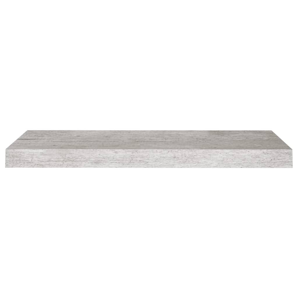 vidaXL Floating Wall Shelves 2 pcs Concrete Grey 60x23.5x3.8 cm MDF