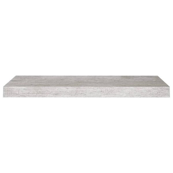 vidaXL Floating Wall Shelves 2 pcs Concrete Grey 60x23.5x3.8 cm MDF
