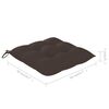 vidaXL Garden Chairs 2 pcs with Taupe Cushions Solid Teak Wood