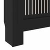 vidaXL RadiatorCover Manual 2 pcs Black 205x20.5x81.5cm Engineeredwood