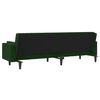 vidaXL 2-Seater Sofa Bed with Two Pillows Dark Green Velvet