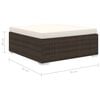 vidaXL 8 Piece Garden Lounge Set with Cushions Poly Rattan Brown