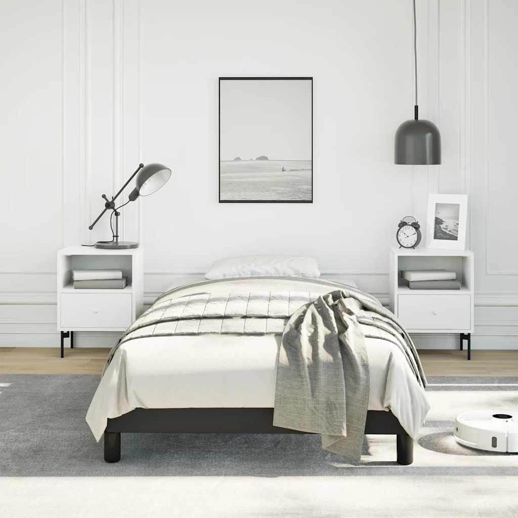 vidaXL Bed Frame without Mattress Black 100x203 cm Twin XL Faux Leather