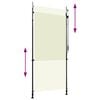 vidaXL Outdoor Roller Blind 100x270 cm Cream