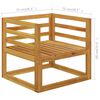 vidaXL 7 Piece Garden Lounge Set with Cushion Cream Solid Acacia Wood