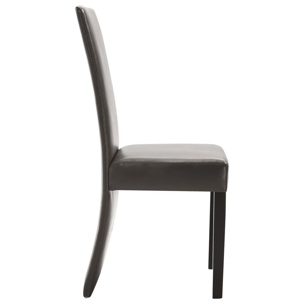 vidaXL Dining Chairs 4 pcs Gray Faux Leather