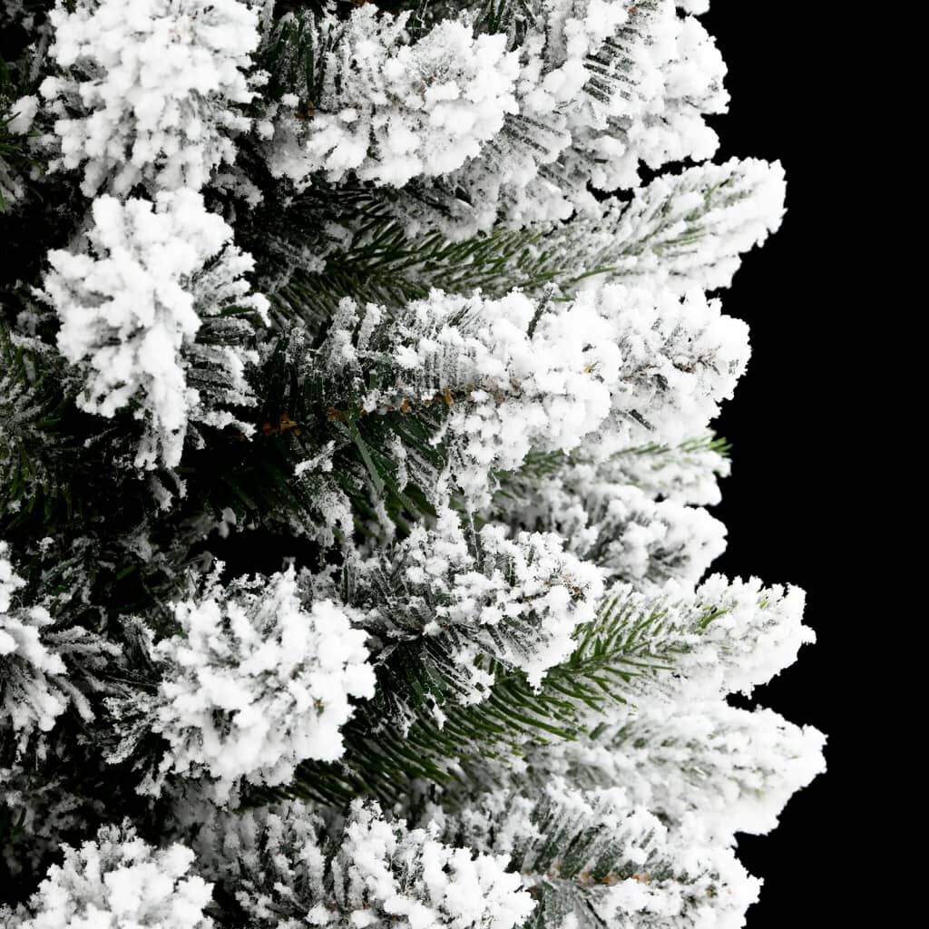 vidaXL Artificial Slim Christmas Tree with Flocked Snow 150 cm PVC&PE