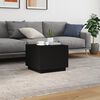 vidaXL Coffee Table with LED Lights Black 50x50x40 cm