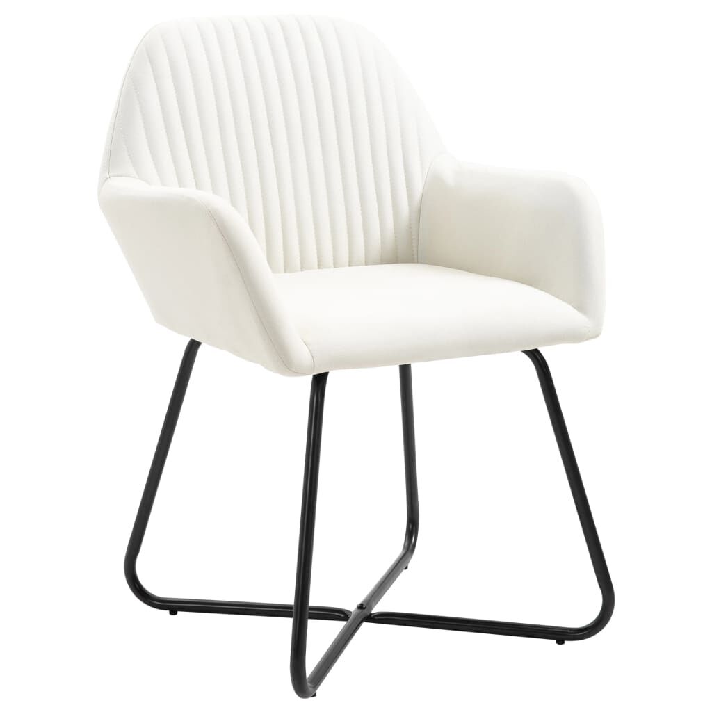 vidaXL Dining Chairs 4 pcs Cream Fabric