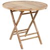 vidaXL 5 Piece Folding Outdoor Dining Set with Cushions Bamboo