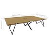 vidaXL Two Person Folding Sun Lounger Taupe Steel