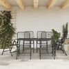 vidaXL 7 Piece Garden Dining Set Anthracite Metal Mesh