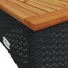 vidaXL 3 Piece Garden Sofa Set with Cushions Black Poly Rattan