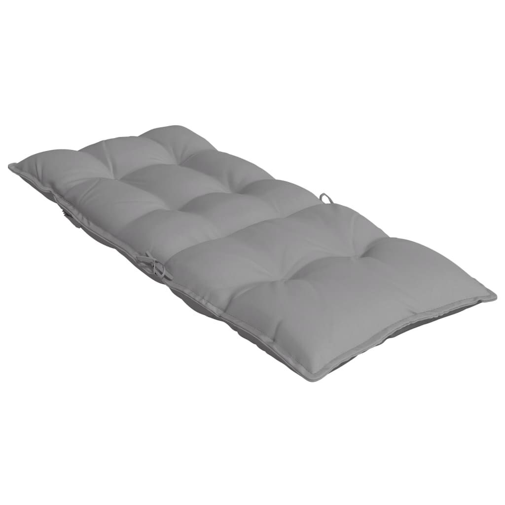 vidaXL Highback Chair Cushions 2 pcs Grey Oxford Fabric