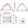 vidaXL Camping Tent 2-Person White Blackout Fabric Quick Release