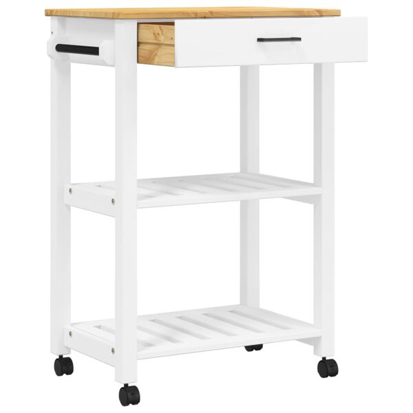 vidaXL Kitchen Trolley MONZA 60x40x90 cm Solid Wood Pine