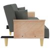 vidaXL Sofa Bed with Armrests Dark Grey Fabric