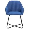 vidaXL Dining Chairs 2 pcs Blue Fabric
