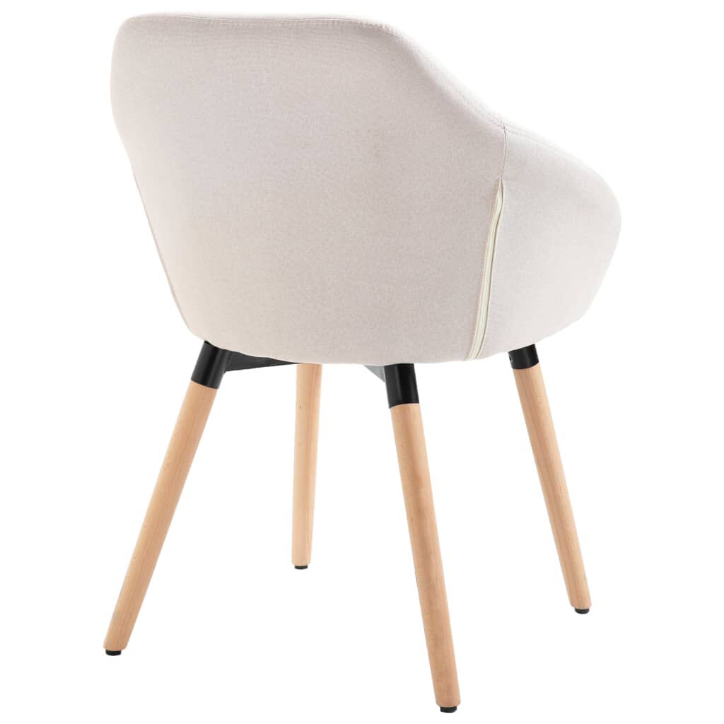 vidaXL Dining Chairs 6 pcs Cream Fabric