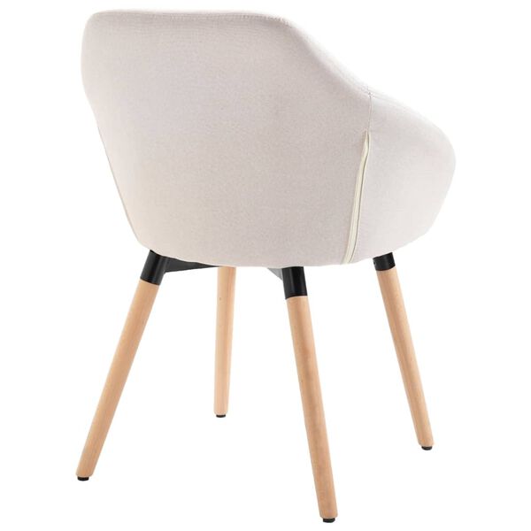vidaXL Dining Chairs 6 pcs Cream Fabric