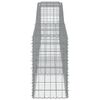 vidaXL Arched Gabion Baskets 4 pcs 400x50x80/100 cm Galvanised Iron