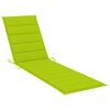 vidaXL Sun Loungers 2 pcs with Bright Green Cushion Solid Teak Wood