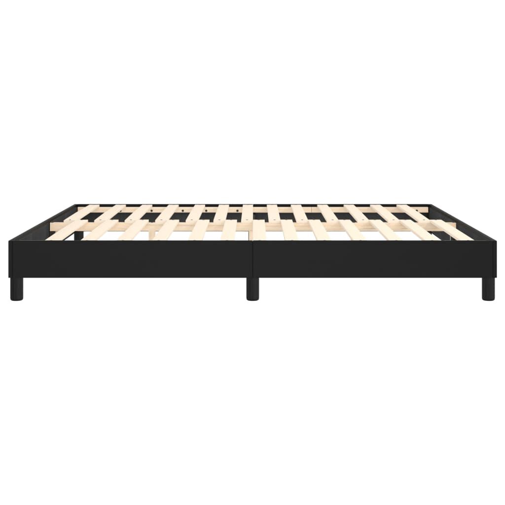 vidaXL Bed Frame without Mattress Black King Faux Leather (US Only)